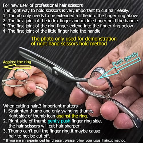 Thinning Shears for Men 6 Inch Hair Cutting Scissors Hair Thinning Scissors Thinning Shears KINSARO for Hairdresser Barber or Home Use - Thumbnail 6