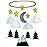 Baby Crib Mobile - Wooden Hanging Nursery Baby Mobile for Crib, Nursery Decor for Boys & Girls, Perfect Shower Gift (Starry Woodland Night, Long Evergreen) Also Fits Bassinets, Sorrel + Fern