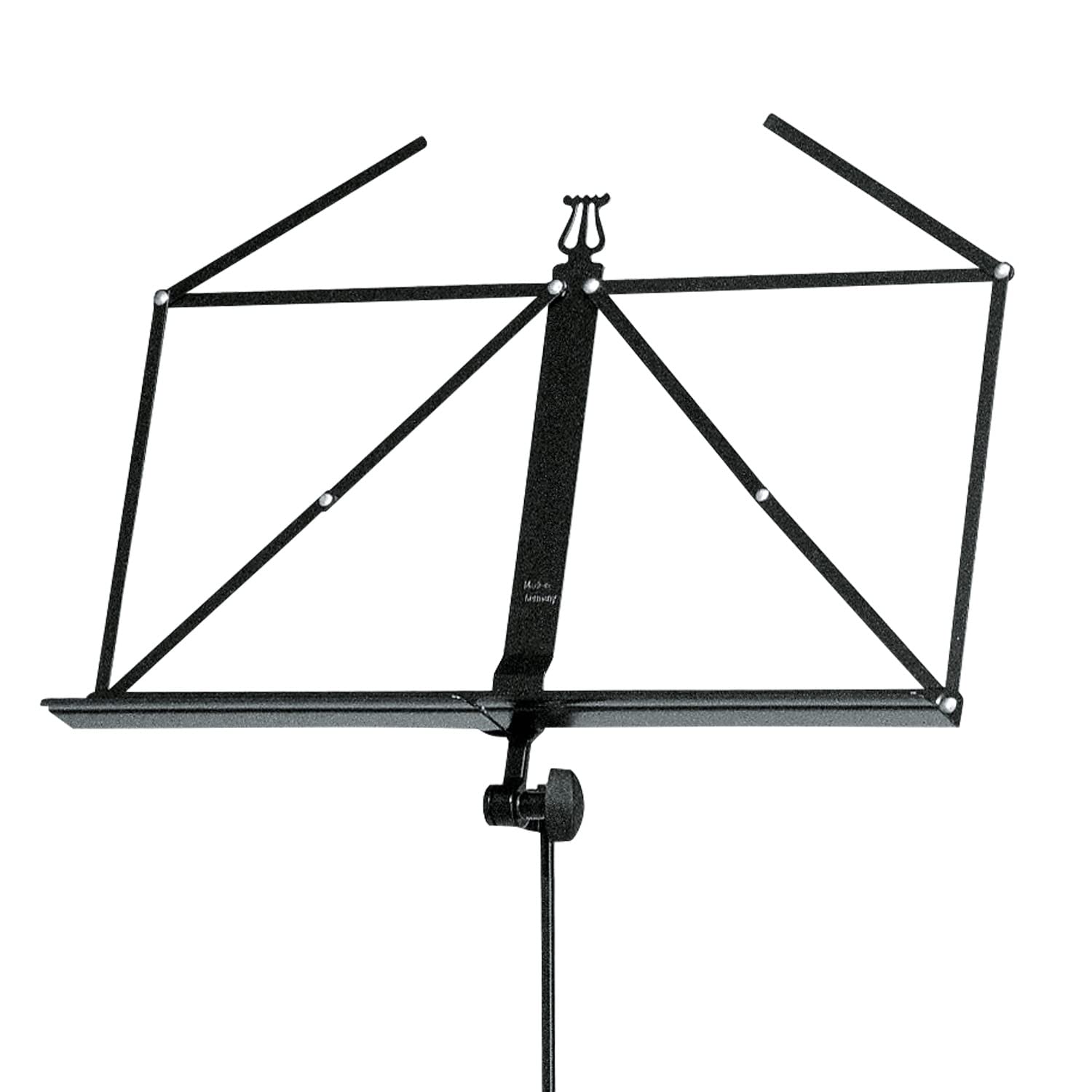 K&M 100/5 Notenpult Schwarz – Ausziehbarer Notenständer 50 - 130 cm - klappbare Notenablage, faltbares Metall-Stativ