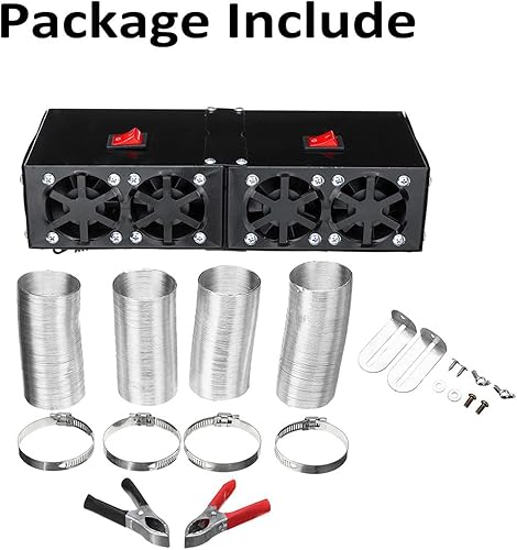 Miniatura 5 de Calentador de Coche - TOPMELON Descongeladores de Parabrisas Desempañador de Coche 24V 500W Calentador de Coche 2 en 1 Calentadores Portátiles de