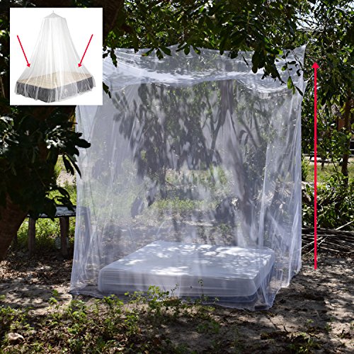 HAWK OUTDOORS XXXL Reise Moskitonetz für Doppelbett 220 x 200 x 220 cm I 240 Mesh Insektennetz Fliegengitter Mückenschutz Insektenvorhang Baldachin Mückennetz - Image 6