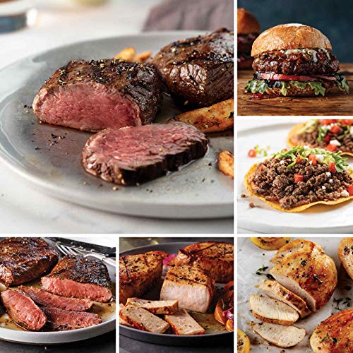Omaha Steaks Fabulous Flat Iron Feast (Bistro Steaks, Flat Iron Steaks, Boneless Pork Chops, Boneless Chicken Breasts, Premium Ground Beef, Omaha Steaks Burgers, Gourmet Jumbo Franks, and more)