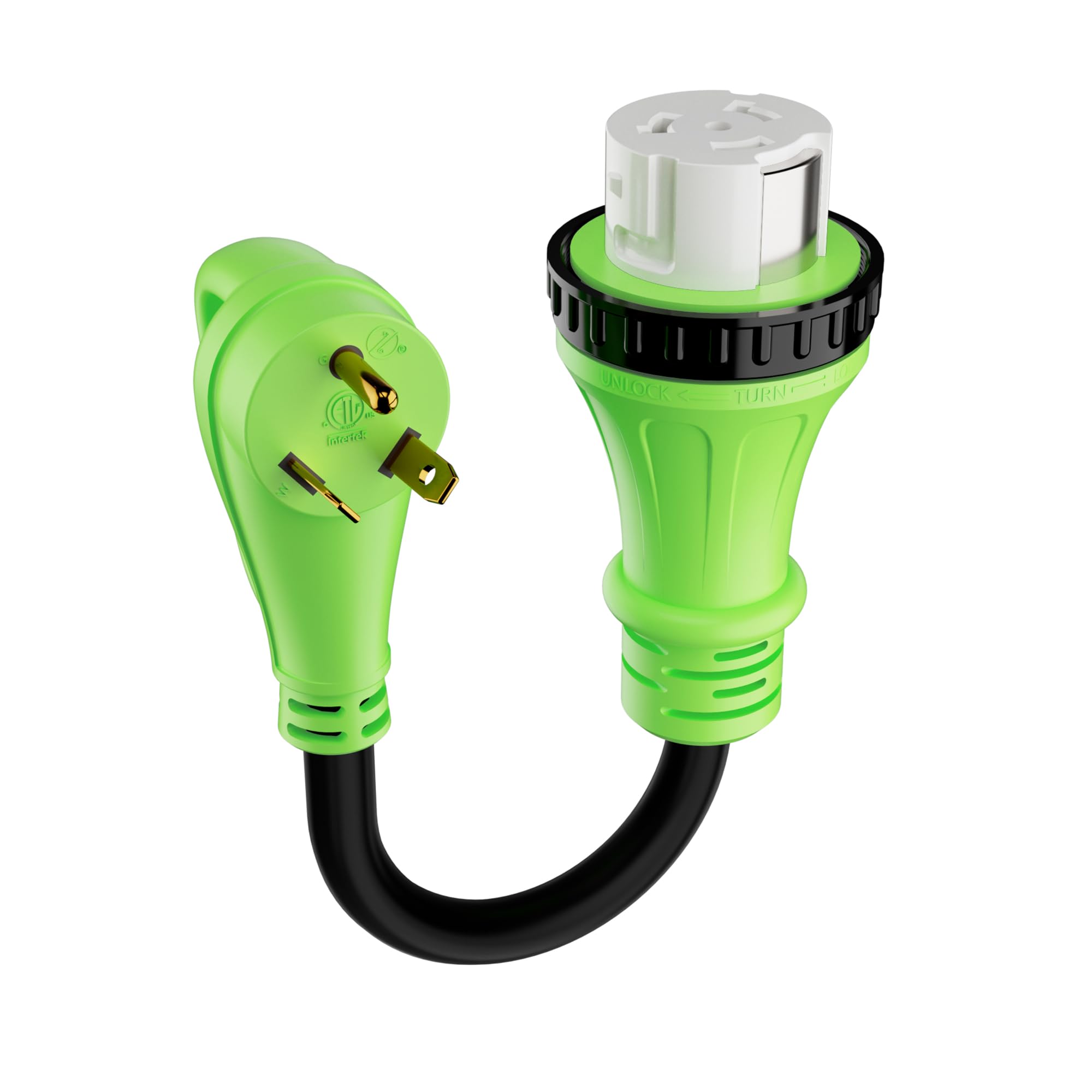Amazon.com: RV Adapter Plug 30 Amp to 50 Amp Cord with Locking