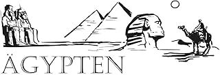 Wandtattoo Skyline Ägypten - S - 100cm x 34cm - 23 mögliche Farben