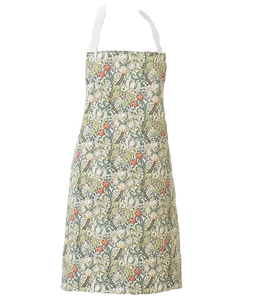Licensed William Morris Golden Lily Floral Drill Cotton Adult Apron