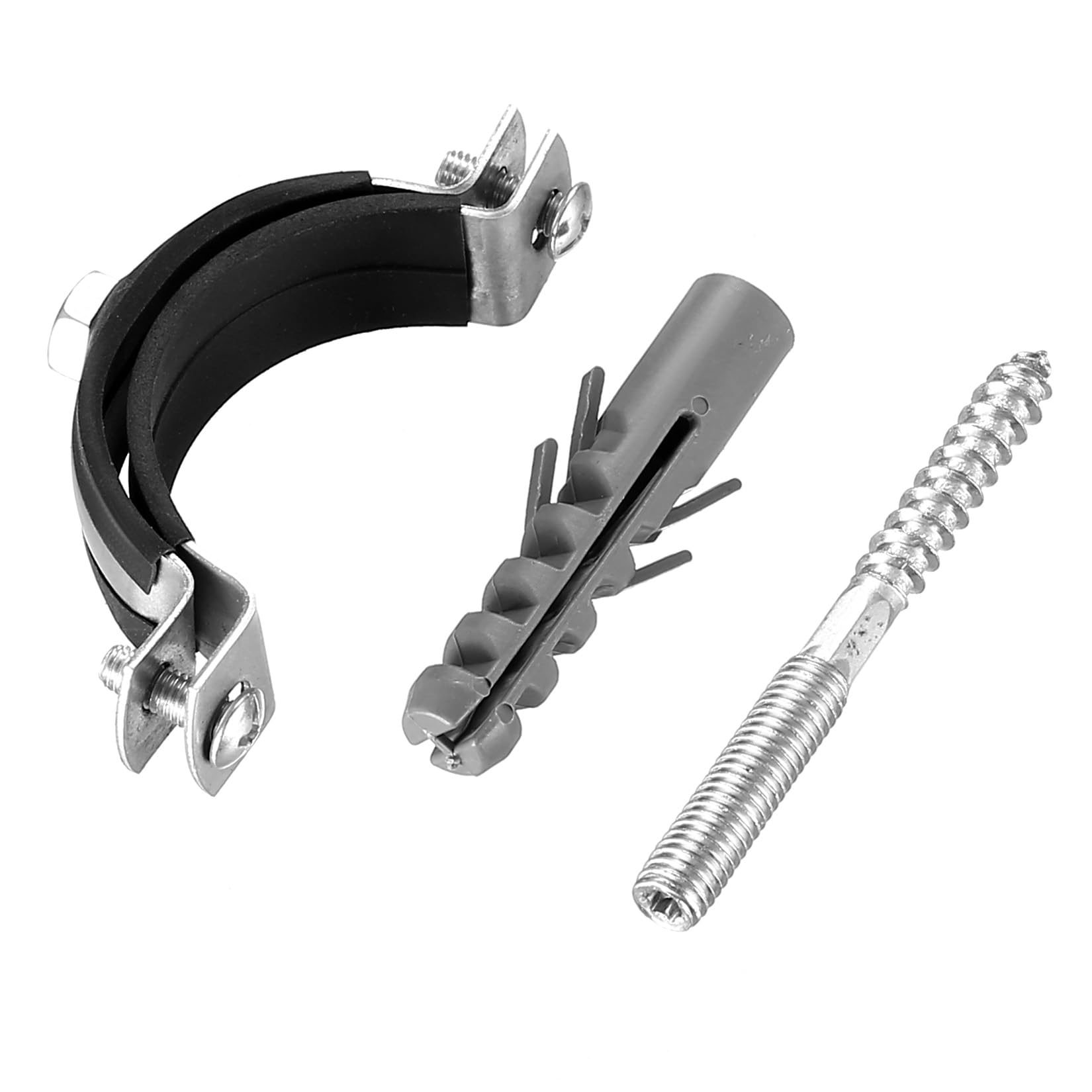 47-52 MM MORSETTO per tubi con rivestimento in gomma nera Clip per tubi 47-52 MM MORSETTO per tubi con rivestimento in gomma nera Clip per tubi