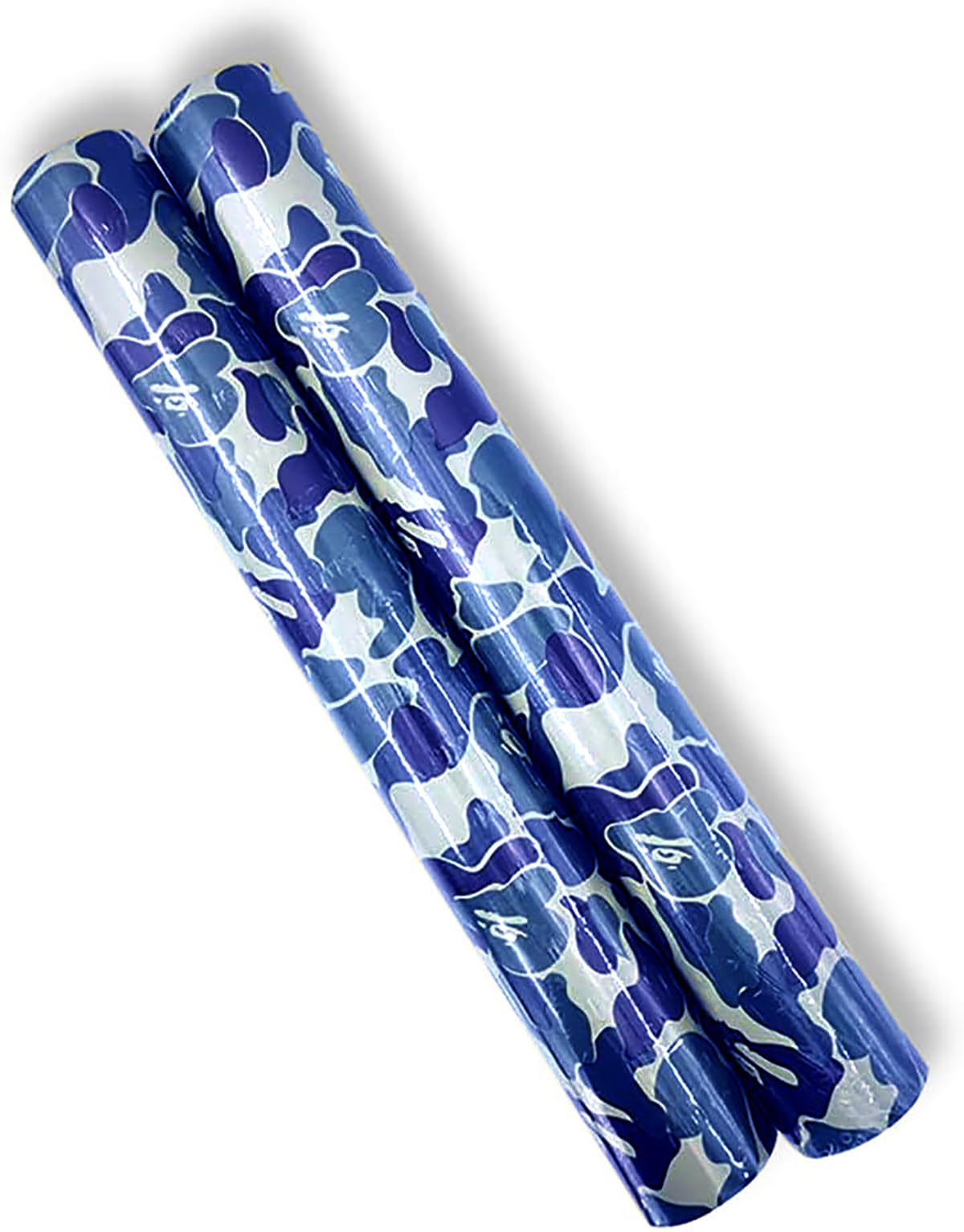 Papier peint bleu camouflage autocollant vinyle amovible meuble armoire 45x290cm