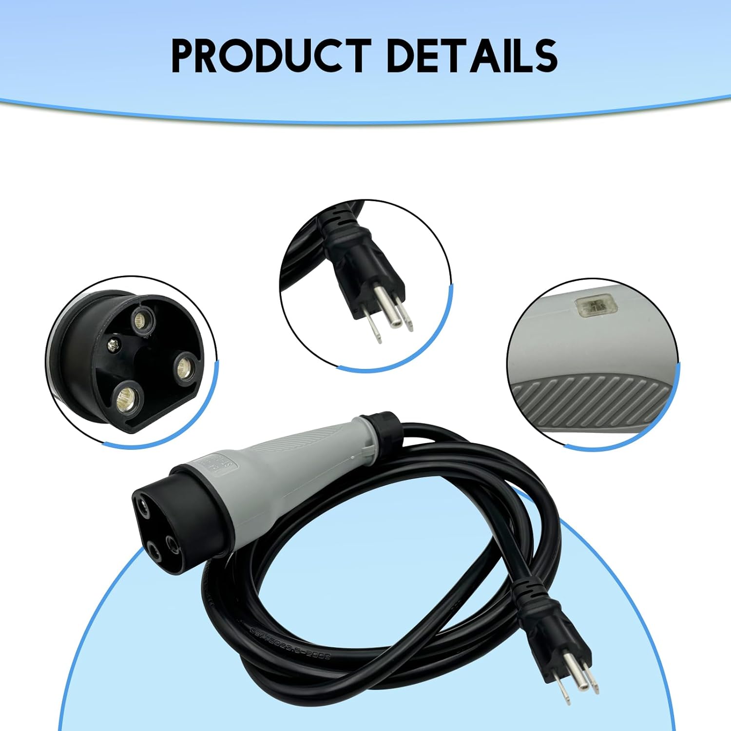 2CR910 Charging Power Cord Assembly 8.2FT Replacement for MadJax XSeries Storm Star EV Golf Carts, UL Listed