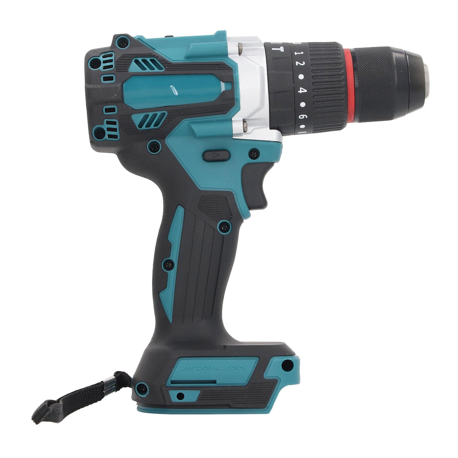 Trapano Avvitatore a Batteria, Avvitatore a Percussione in ABS da 18 V con Mandrino Autoserrante da 1/2 Pollici, 20 più 3 Impostazioni di Torsione, 2 velocità, Luce LED per Riparazioni e