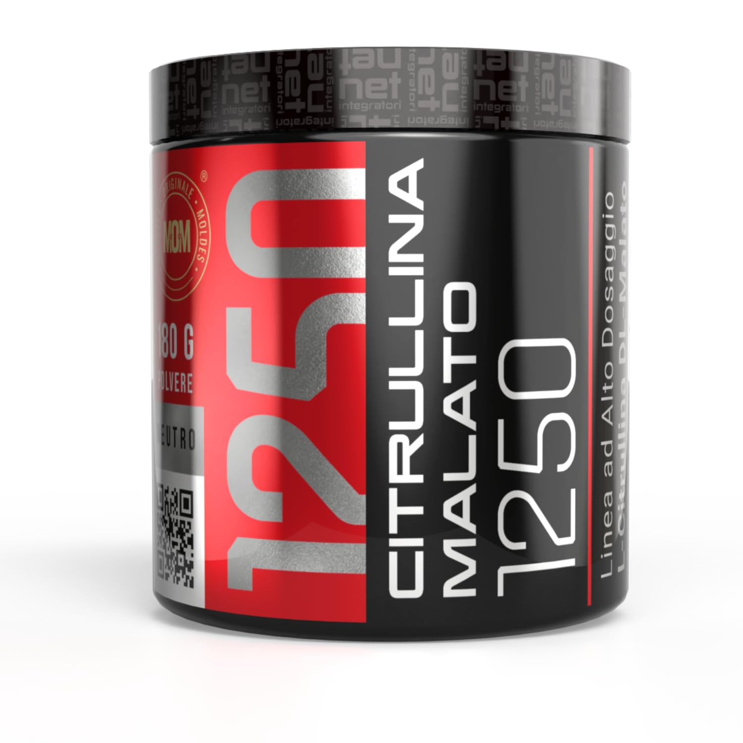 Net Integratori Citrullina Malato 1250 – 180 g Neutro – Integratore Pre Workout per Ossido Nitrico e Pump Muscolare – Massima Resistenza Fisica Energia e Recupero