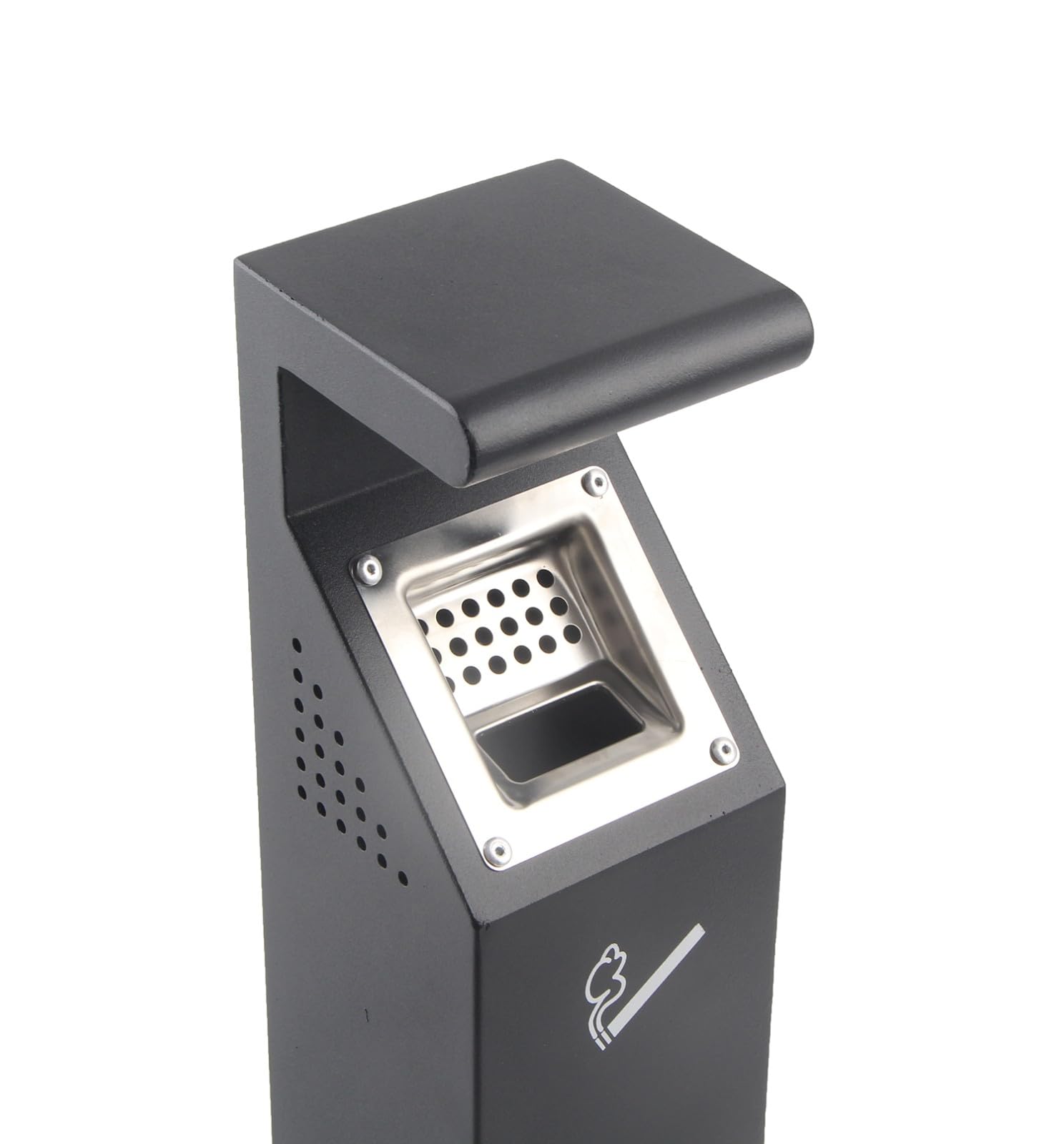 Wand-Aschenbecher und Mülleimer mit Schloss, Edelstahl, einfache Installation für den Außen- und Innenbereich in Kneipen, Restaurants, Büros und Gärten