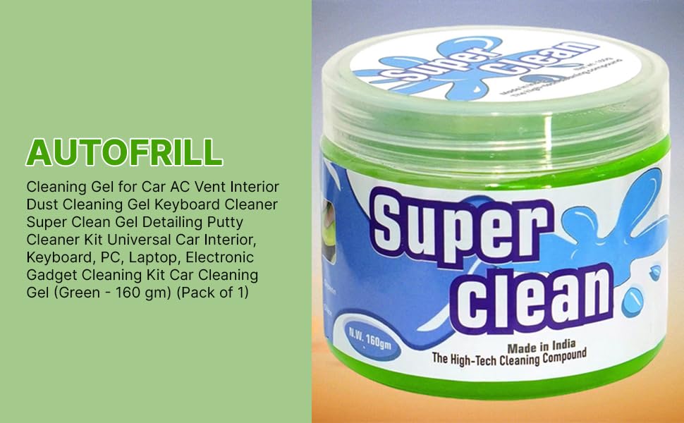 Image of Raxon Innovation Super Clean Magic Gel Cleaner for Keyboard Computer Laptop Remote Control Remove Dust (Blue /Green) ((Pack of 2), (160 gram, Green))