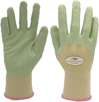Garden Works Grubbers Gardening Gloves, Large, Moss
