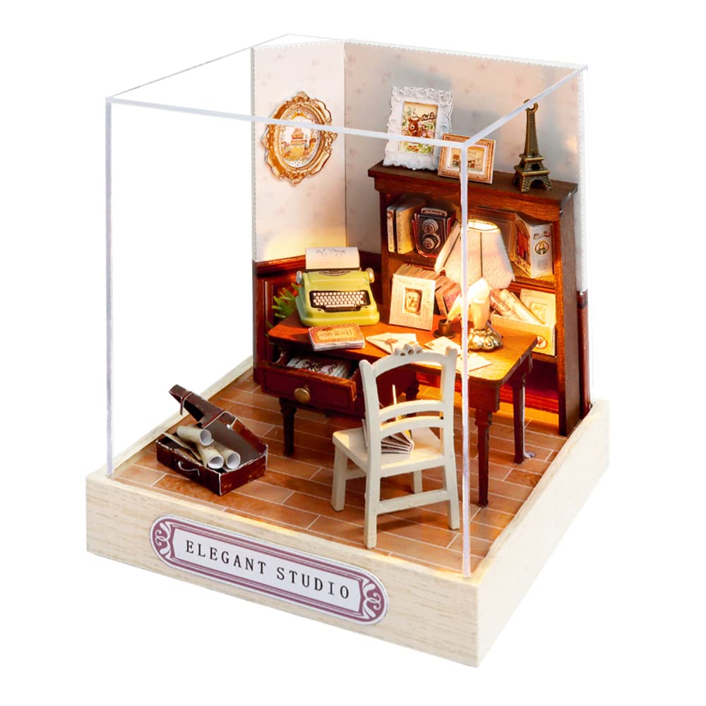 木製ドールハウス　キット Amazon.co.jp: DIY ドールハウス ミニチュアキット 家具付き 3D