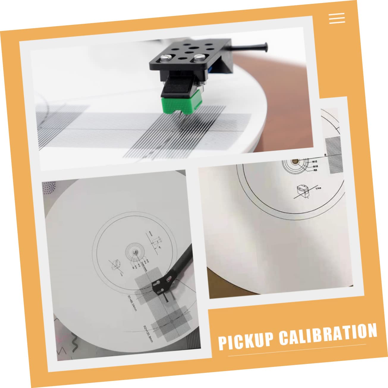 Calibro Allineamento Testina per Giradischi 3mm in Acrilico Bianco | Regolazione Angolo, Funzione Antiscivolo, per Vinile e Testine, Idea Regalo per Inaugurazione