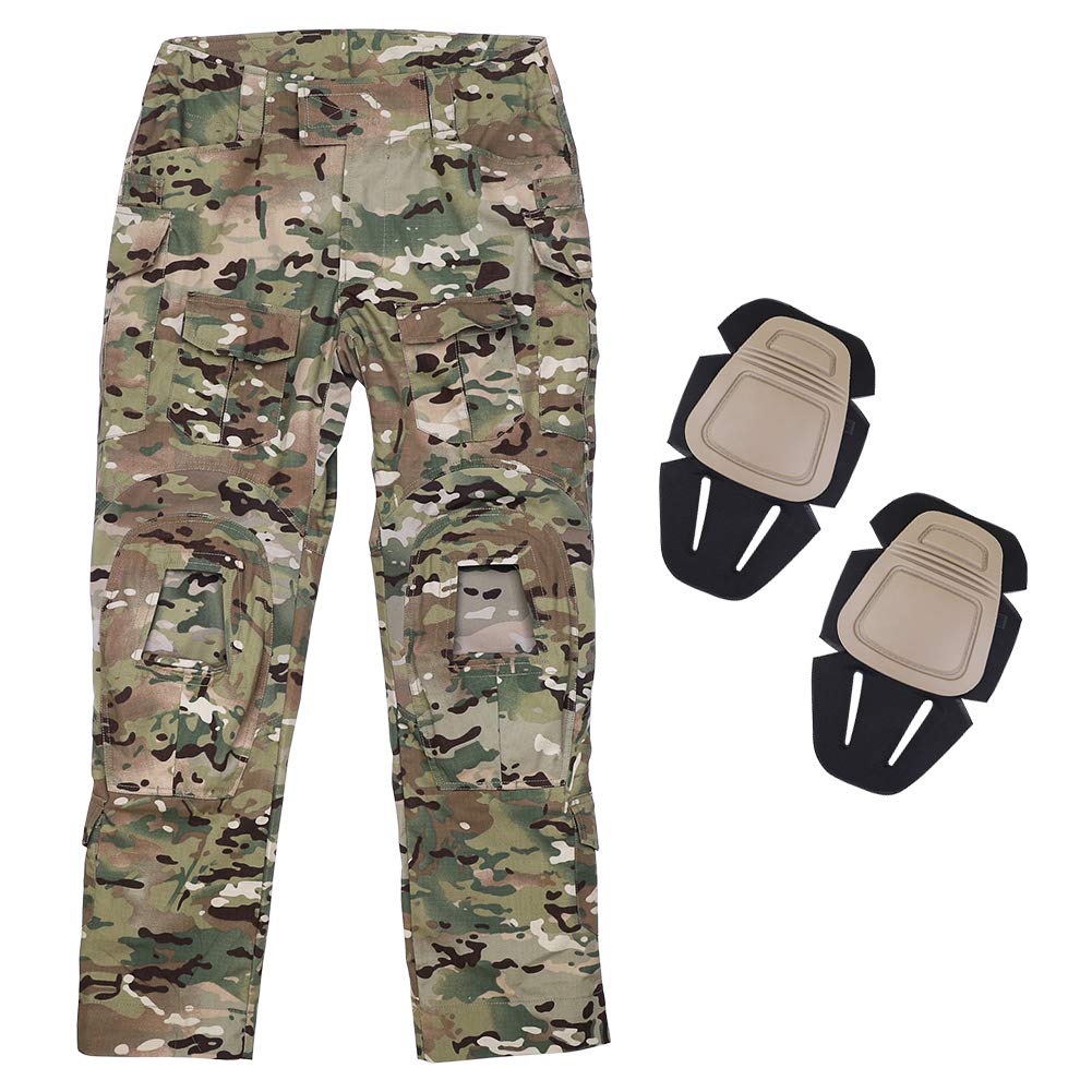 GEAR Pantalon de Tactique G3 avec Genouillères Pantalon de Combat pour Homme
