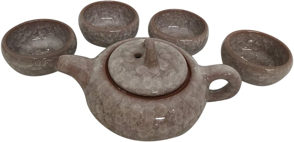 THY HOME Exquisite Glazed 5 PCS Ceramic Tea Set