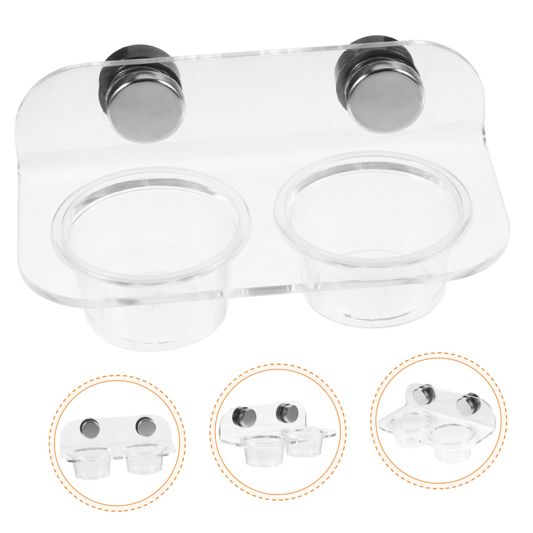 minkissy 5 Juegos De Comederos Magnéticos para Geckos Cuencos De Agua Y Comida para Reptiles Resistentes Y Fáciles De Limpiar.