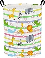 Vista 8 de Cesta de lavandería para bebés y niños, bonito contenedor de almacenamiento impermeable, organizador de ropa apto para niños, caja de juguetes