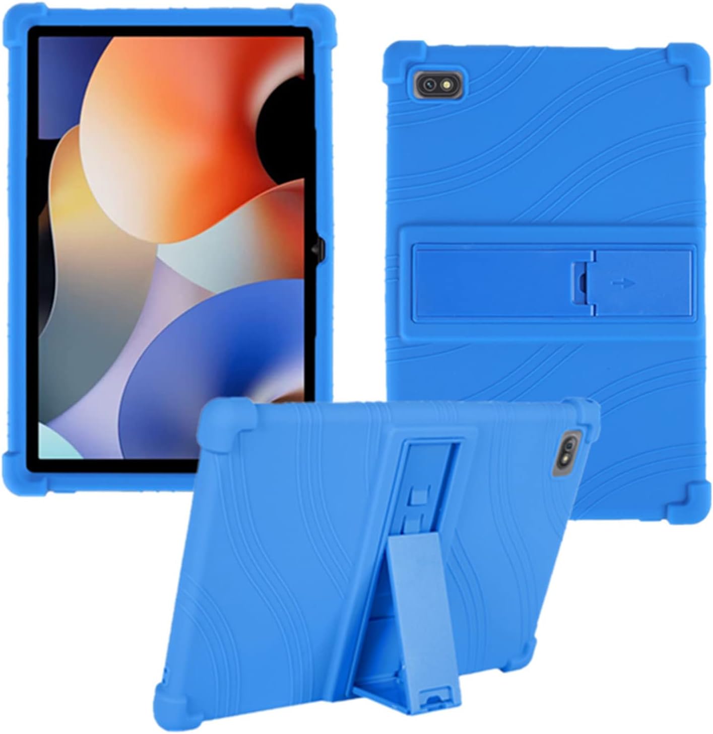 Case for Blackview Tab 7 and Tab 7 Pro Tablet,Kids Friendly Silicone Cover for Blackview OSCAL Pad 10 Tablet/TECLAST P30S/M40 Plus/M40S/M40 PRO/P20S/P20HD/P40HD 10 inch 2022 Tablet (Blue)