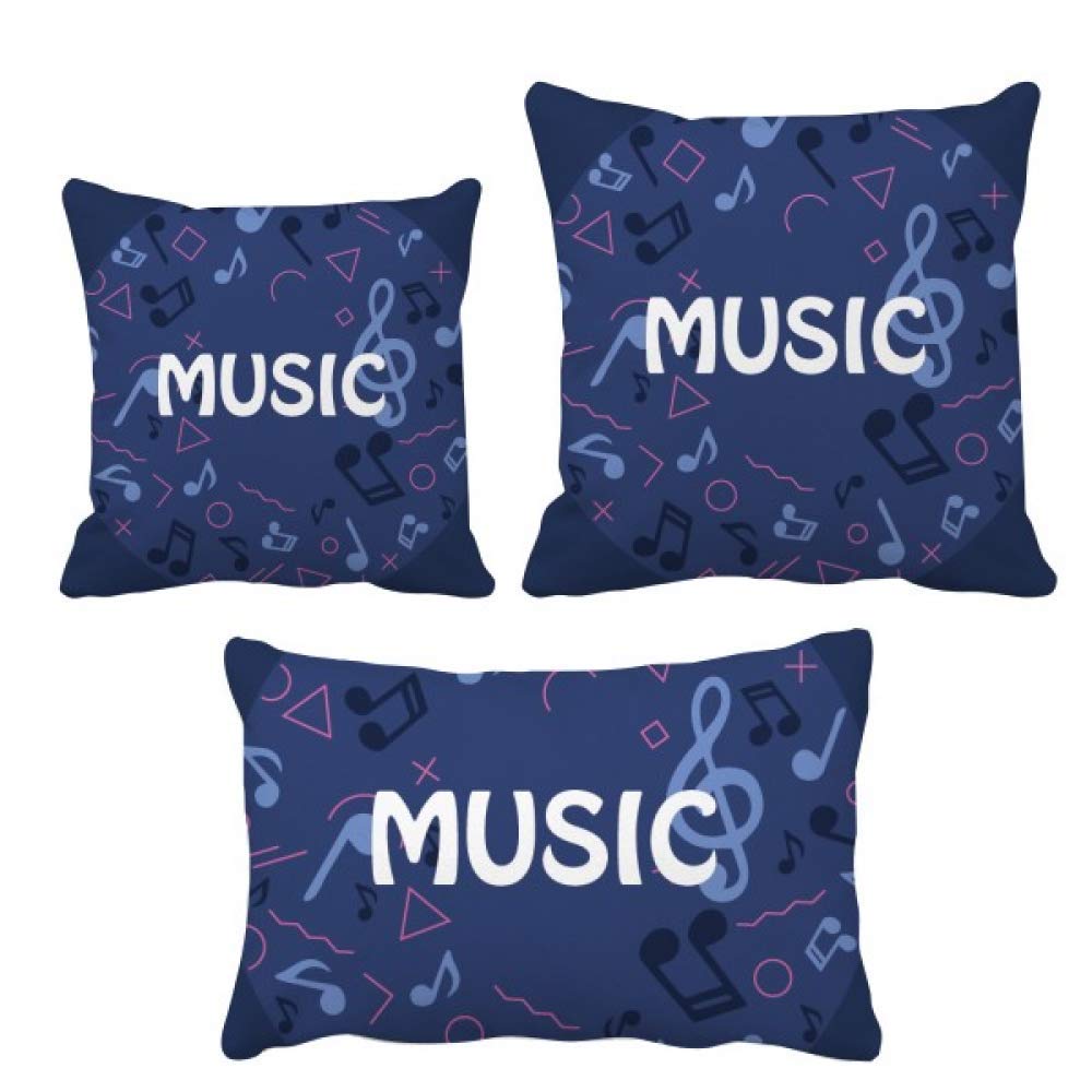 Coussin de musique rond bleu foncé : le cadeau idéal pour mélomanes