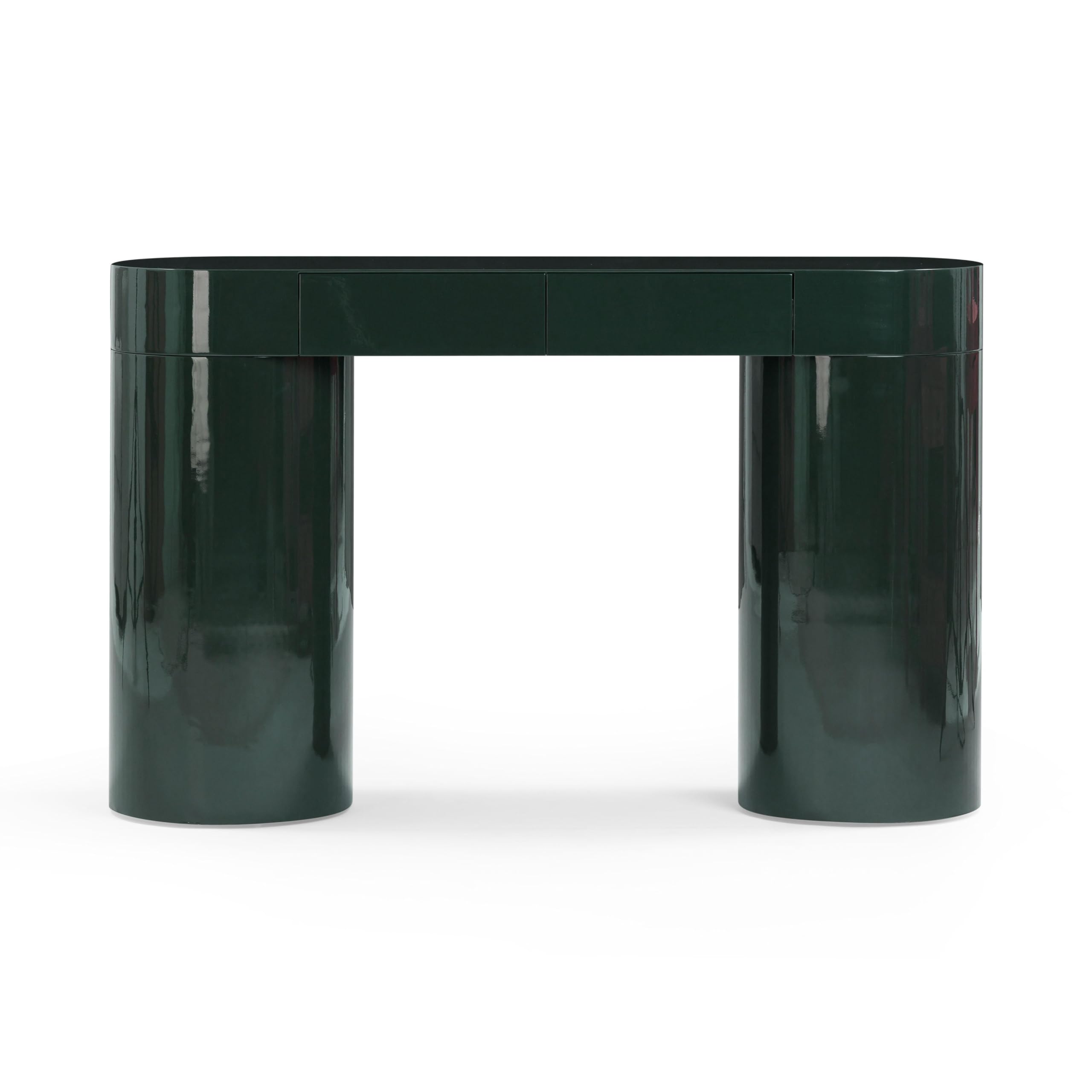 Tov Furniture Mira High Gloss Console Table (Deep Green)