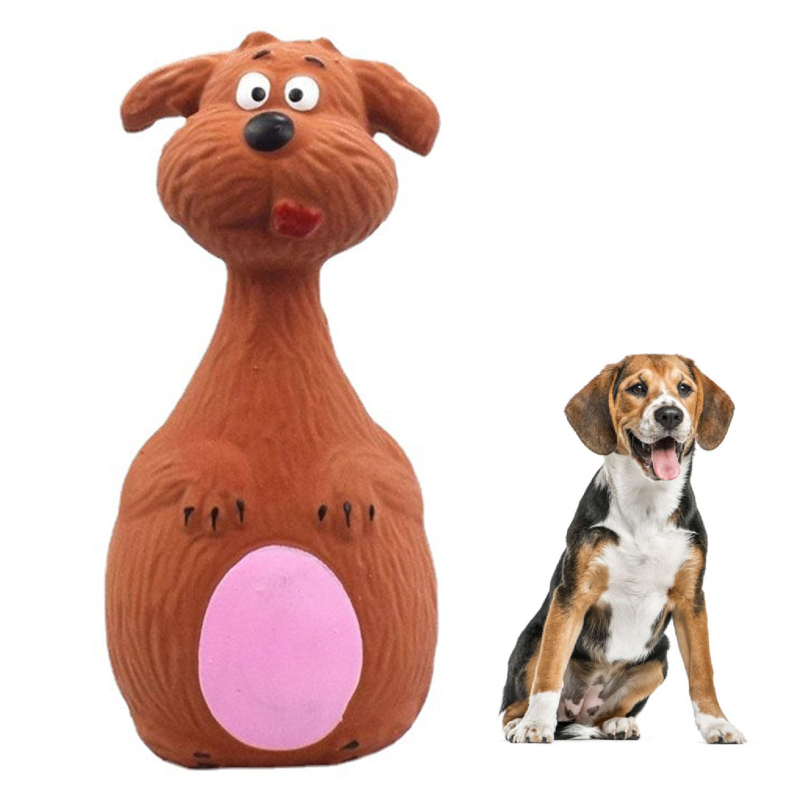 YolieraArt Latex Dog Squeaky Toy White Cow, Interactive Dog Toys for Small Dogs, Rubber Latex Squeaky Toy with Cartoon Design, Bite Resistant Soft Chew Toy for Dogs Perfected for Play Teething — image 1