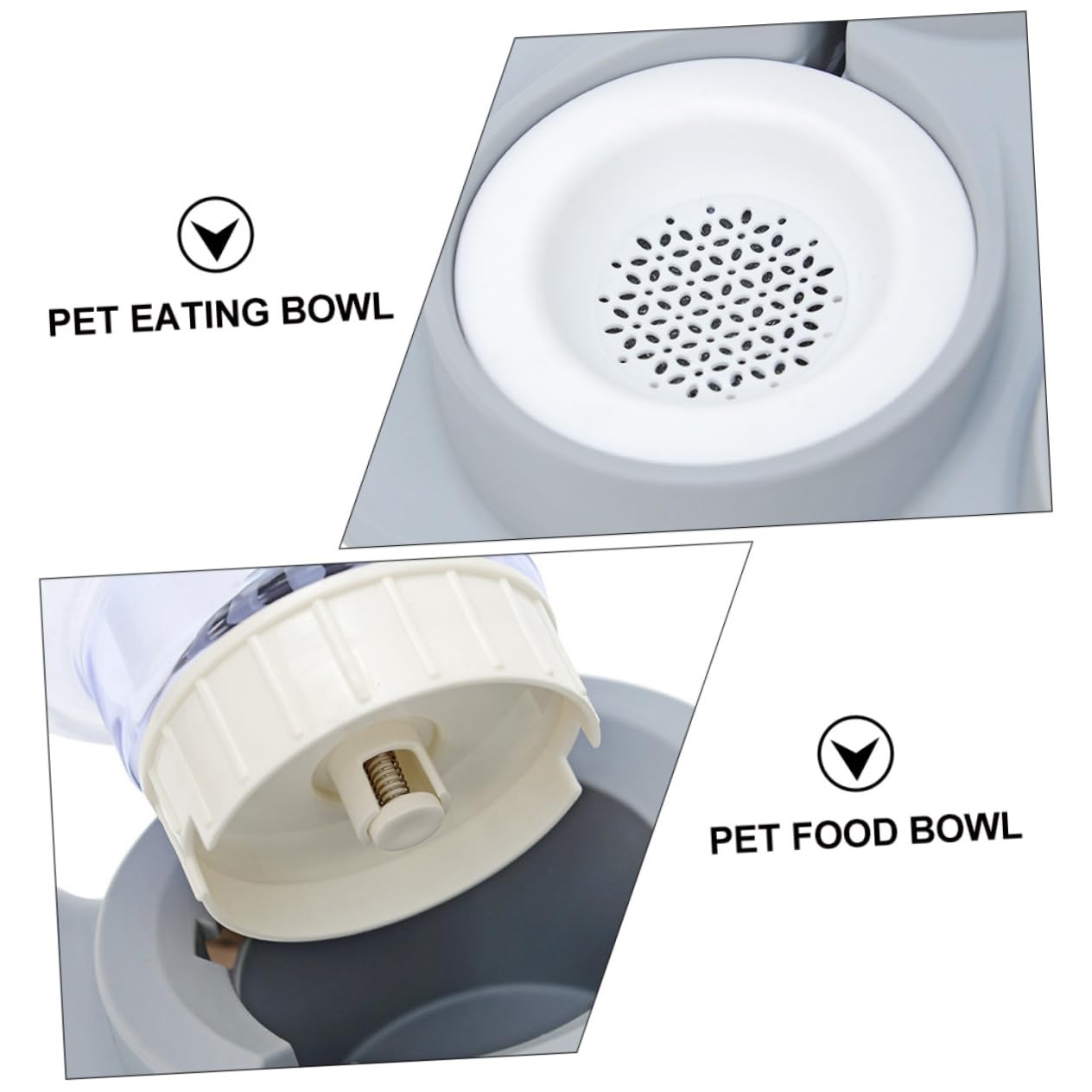 Automatischer Trinknapf für Haustiere mit Futterbehälter Edelstahl, 1 Stück | Hunde und Katzen, Glatte Oberfläche, Sauber und Hygienisch, Einfache Nachfüllung