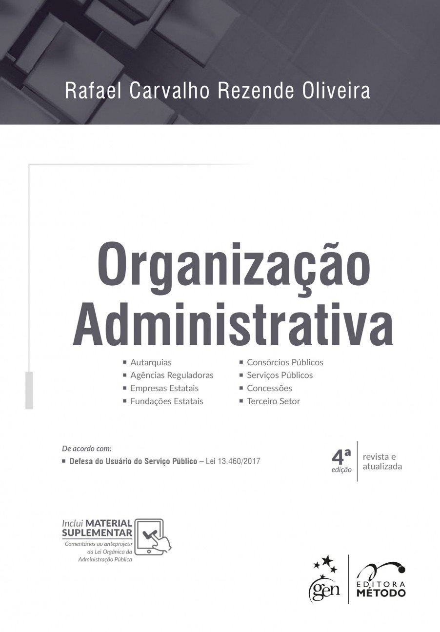Capa de Organização Administrativa - 4ª Edição 2018