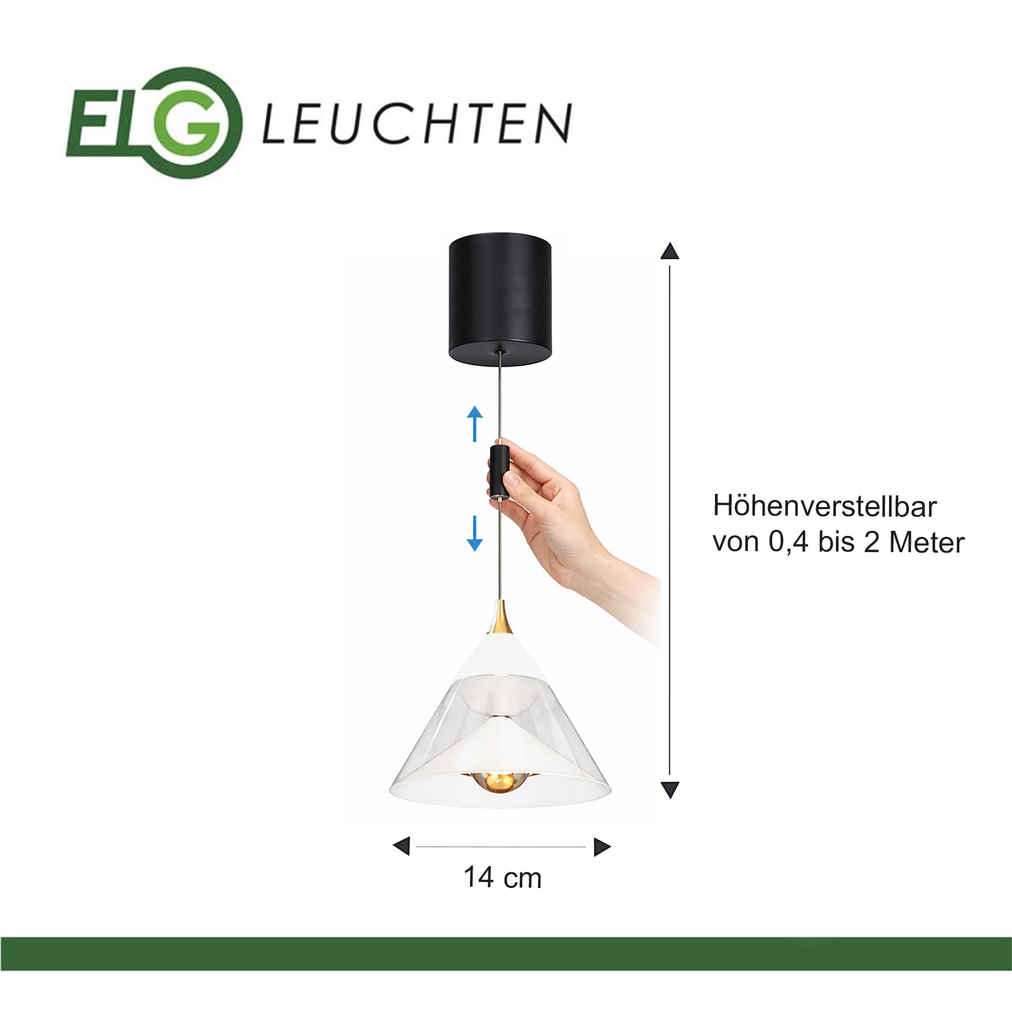 LED Pendelleuchte Hängelampe Schwarz, 29W, 4000K