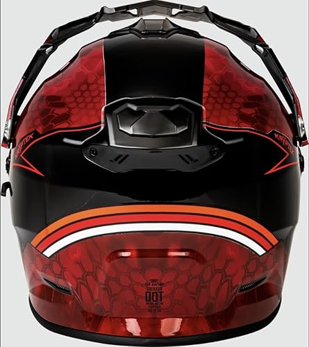 Miniatura 2 de Fly Racing Casco Trekker Conceal RojoNegro-S  ADV Rugged Shell Peak Vision