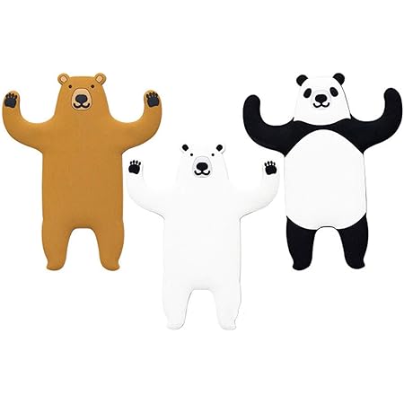 Amazon 粘着フック かわいい 動物フック 貼り付け跡なし 繰り返し使用可能 冷蔵庫飾り 強力粘着力 3個セット 熊3個セット フック オンライン通販