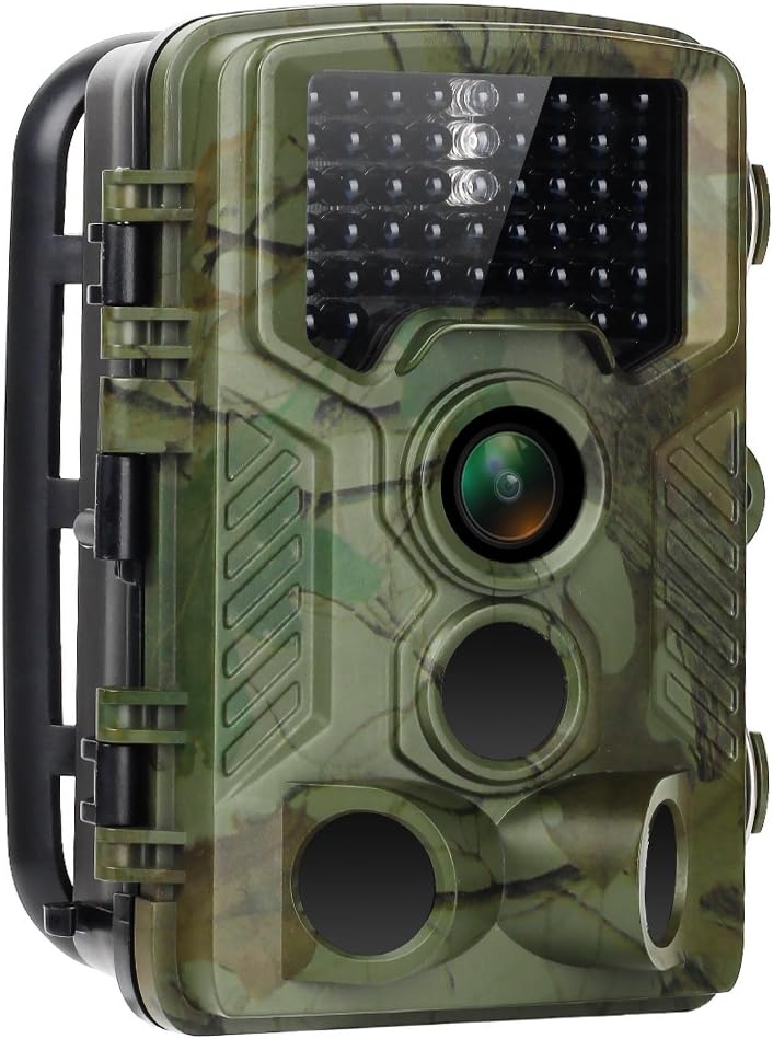 Trail Camera 16MP 1080P HD Hunting Game Camera IP56 Waterproof Wildlife Camera with 0.2s Trigger Time IR Night Vision 2.4" LCD Screen for Outdoor Nature Animals Surveillance Observation Home Security