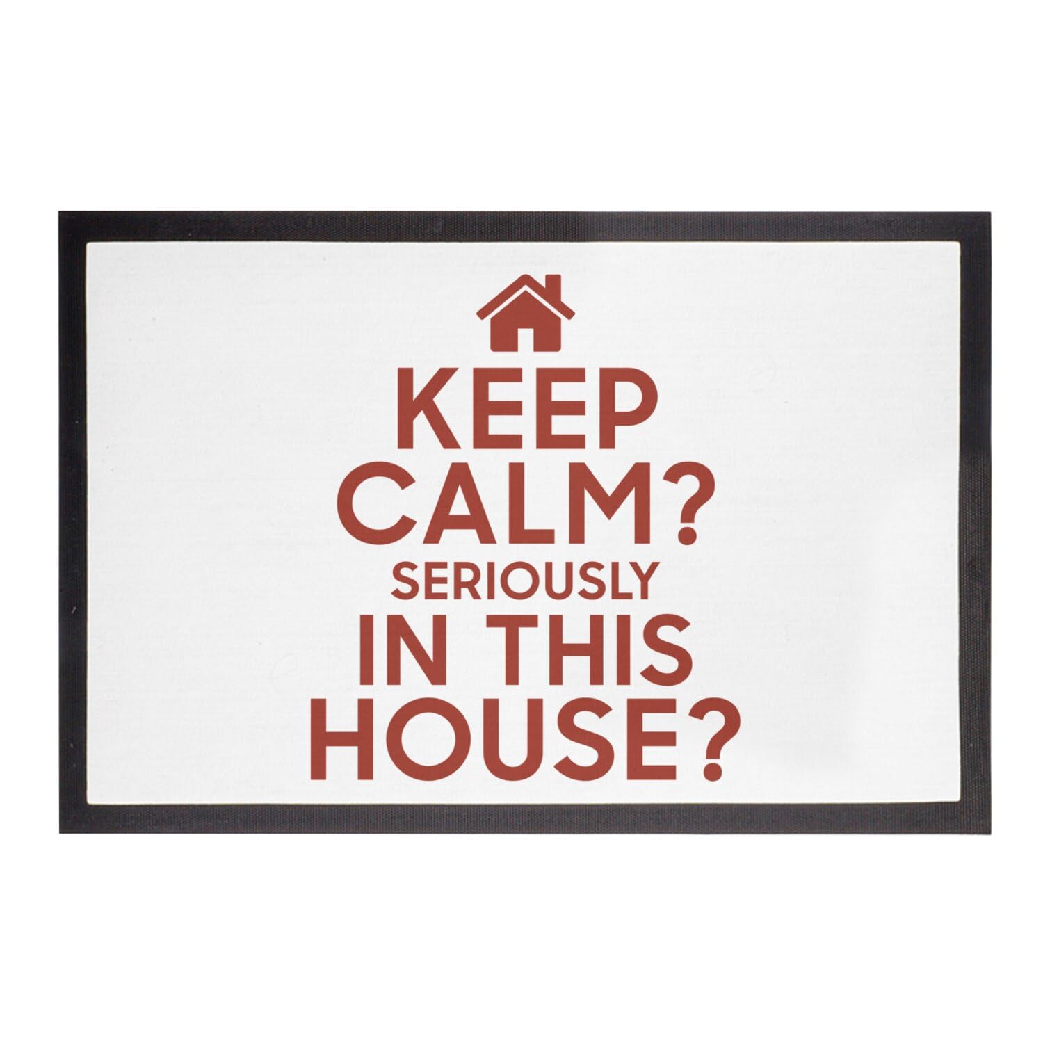 Paillasson blanc parodie famille Keep Calm | Tapis d'entrée Fabulous 75x50cm