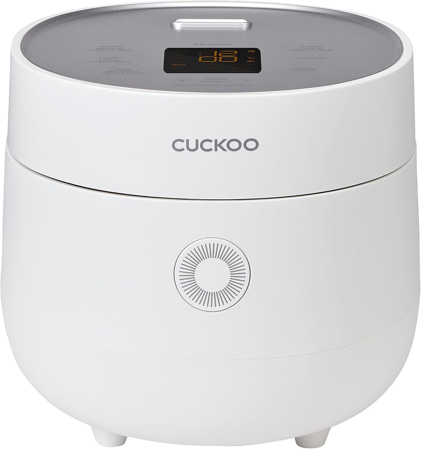 CUCKOO Micom Rice Cooker 3-Cup Uncooked / 6-Cup Cooked with Nonstick Inner Pot, Small Rice Maker with 8 Menu Options, Fuzzy Logic Technology, Auto Clean, Quick Rice Mode, White (CR-0375FW)
