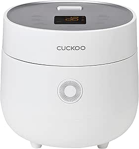CUCKOO Micom Rice Cooker 3-Cup Uncooked / 6-Cup Cooked with Nonstick Inner Pot, 8 Menu Options, Fuzzy Logic Technology, Auto Clean, Quick Rice Mode, White