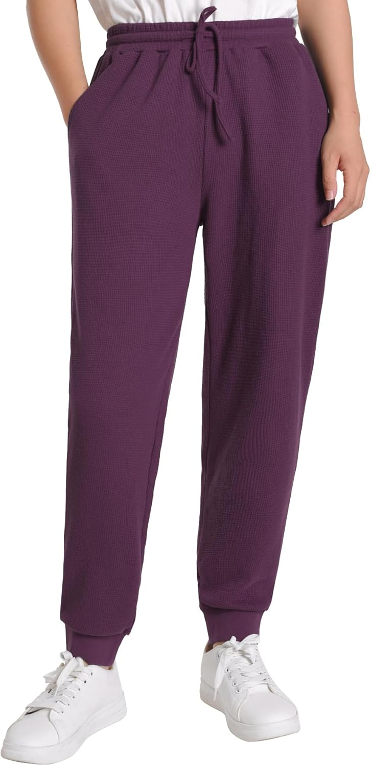 Latuza レディース プチラウンジパンツ ワッフルニット ジョガー