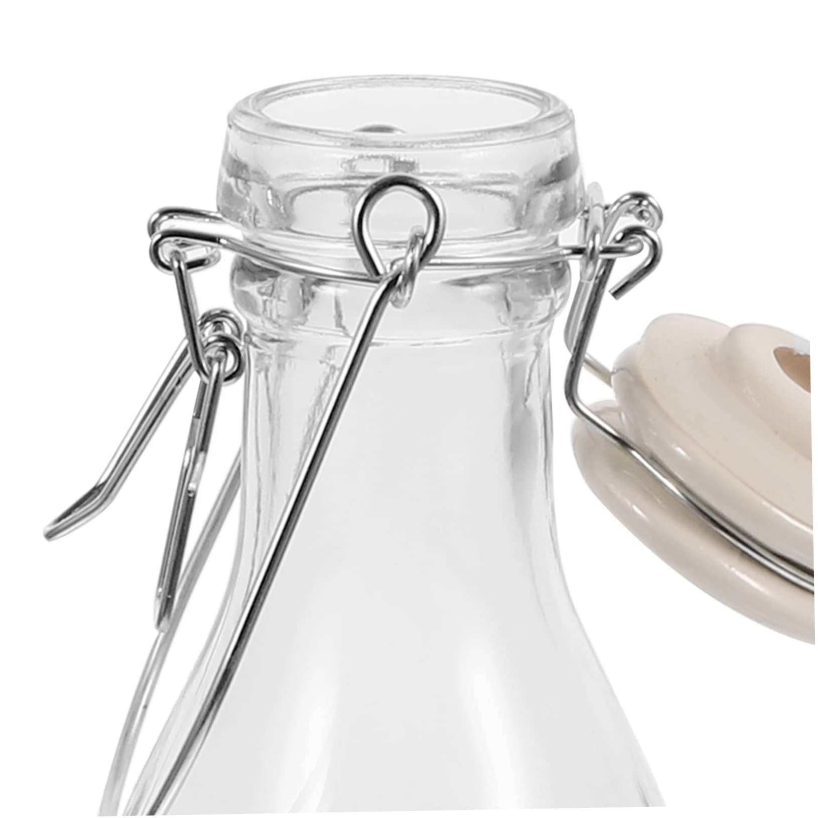 SHOWERORO 1000ml Glasflasche mit Sicherem Bügelverschluss aus Glas, Dicht und Verschließbar für Saft, Enzyme und Getränke Beim Picknick