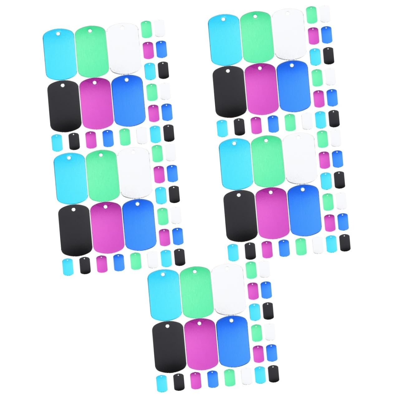 SUPVOX 120pezzi Medagliette Per Animali Domestici Targhette Identificative Lega Personalizzabili Etichette Vuote Per Cani e Gatti Accessori Fai Te Colori Misti