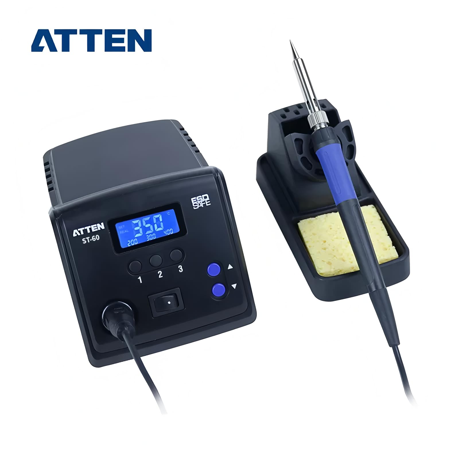 ATTEN ST-60 saldatore digitale intelligente da 60W con temperatura regolabile, ideale per la riparazione di schede madri di telefoni