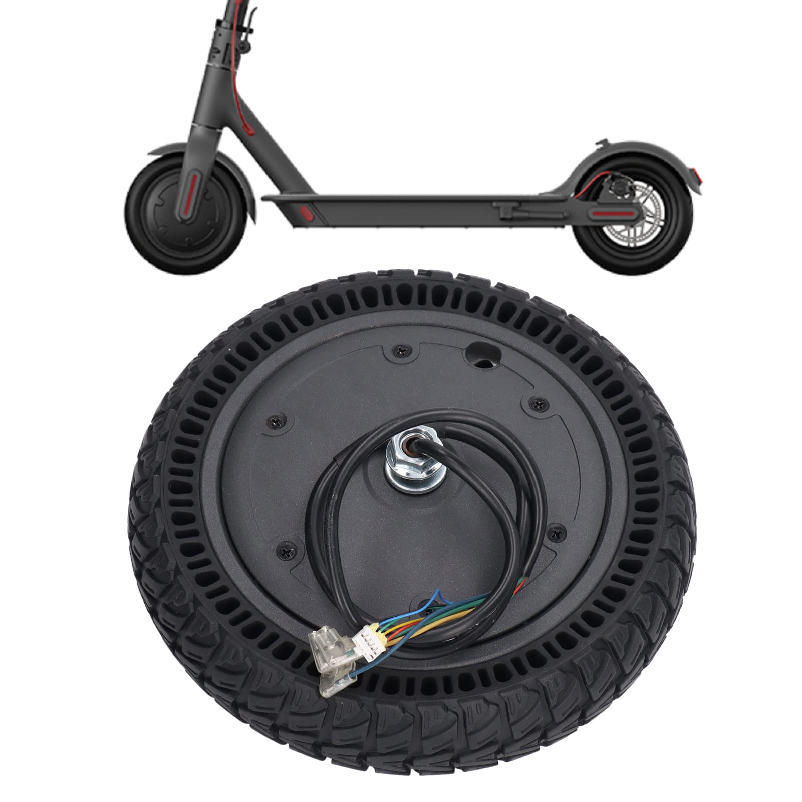 Moteur de Moyeu de Trottinette Électrique pour Xiaomi M365 1S Lite Série 8,5 Pouces Scooter Électrique, 36V 250W Pneu de Roue de Moteur de Scooter Électrique Antidérapant Absorption des Chocs