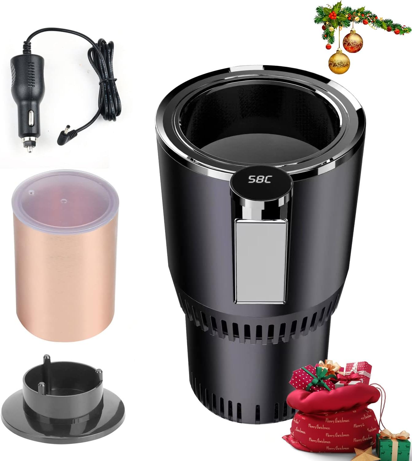 GEEZO 12V/24V Smart Temperature Control Travel Coffee Mug