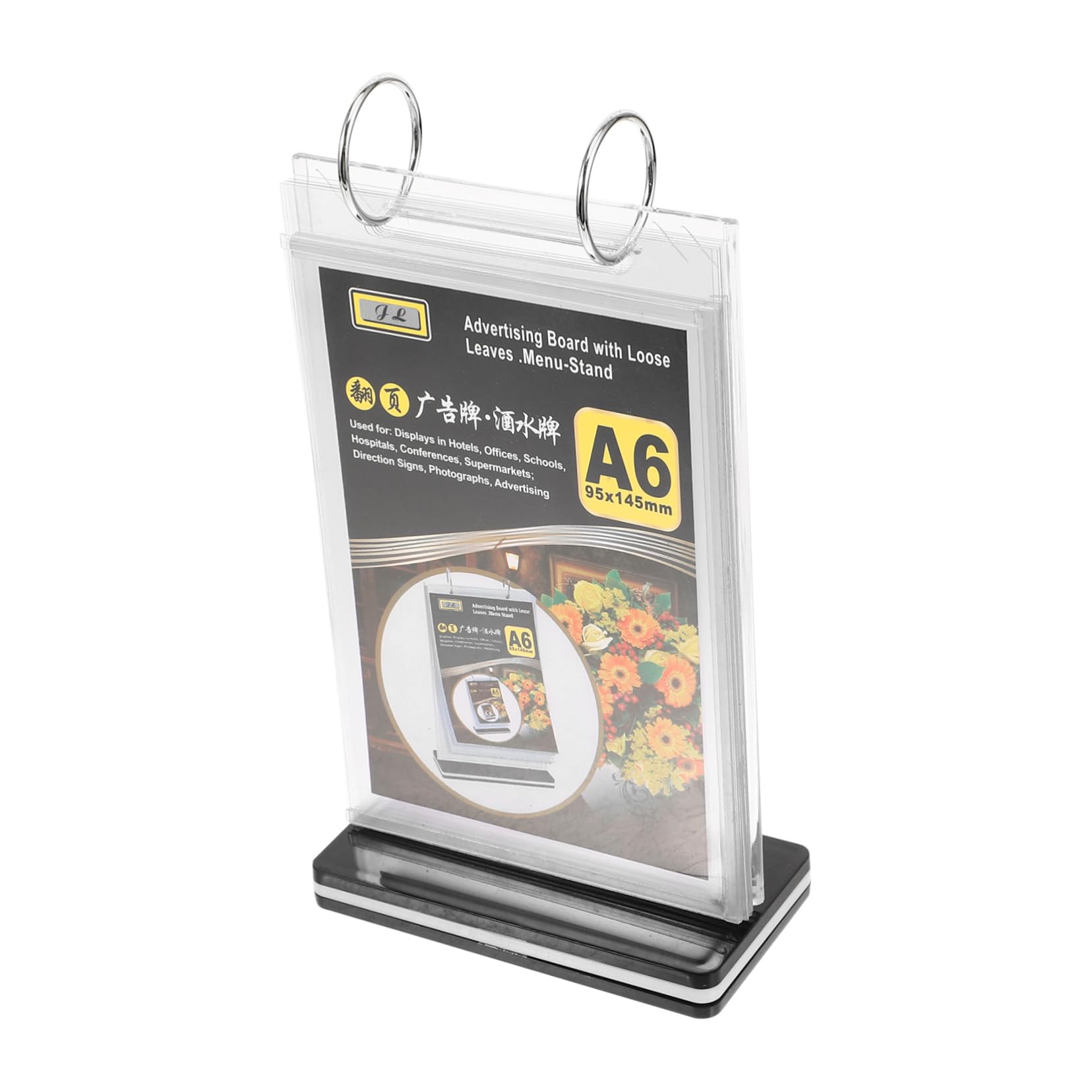 OSALADI Menu Holder Stand Restaurant Stable Base Pvc Display Holder Flyer Display Stand