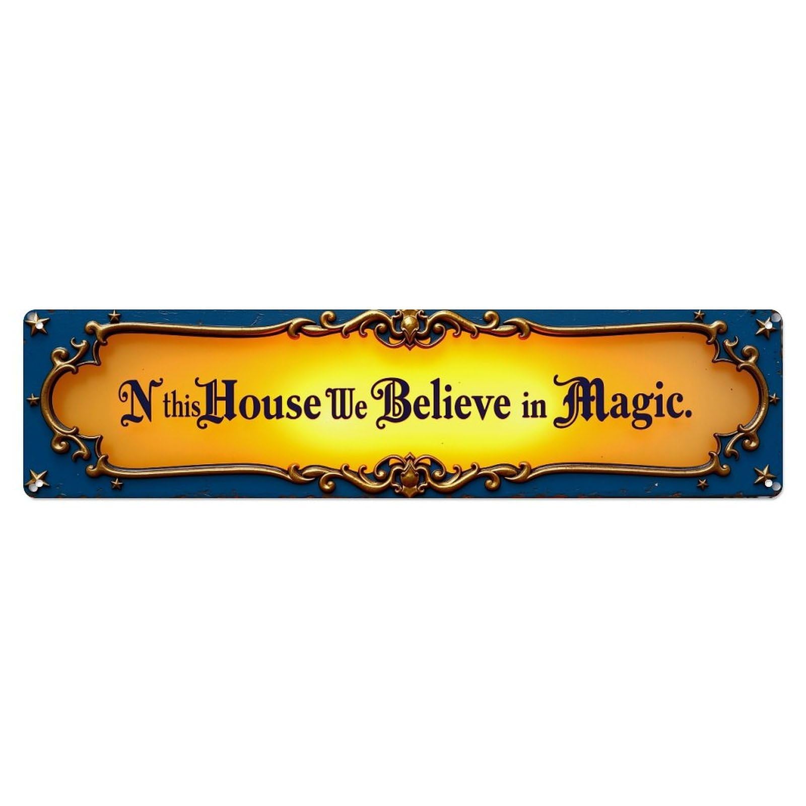 In This House We Believe Metal Tin Sign Plaque