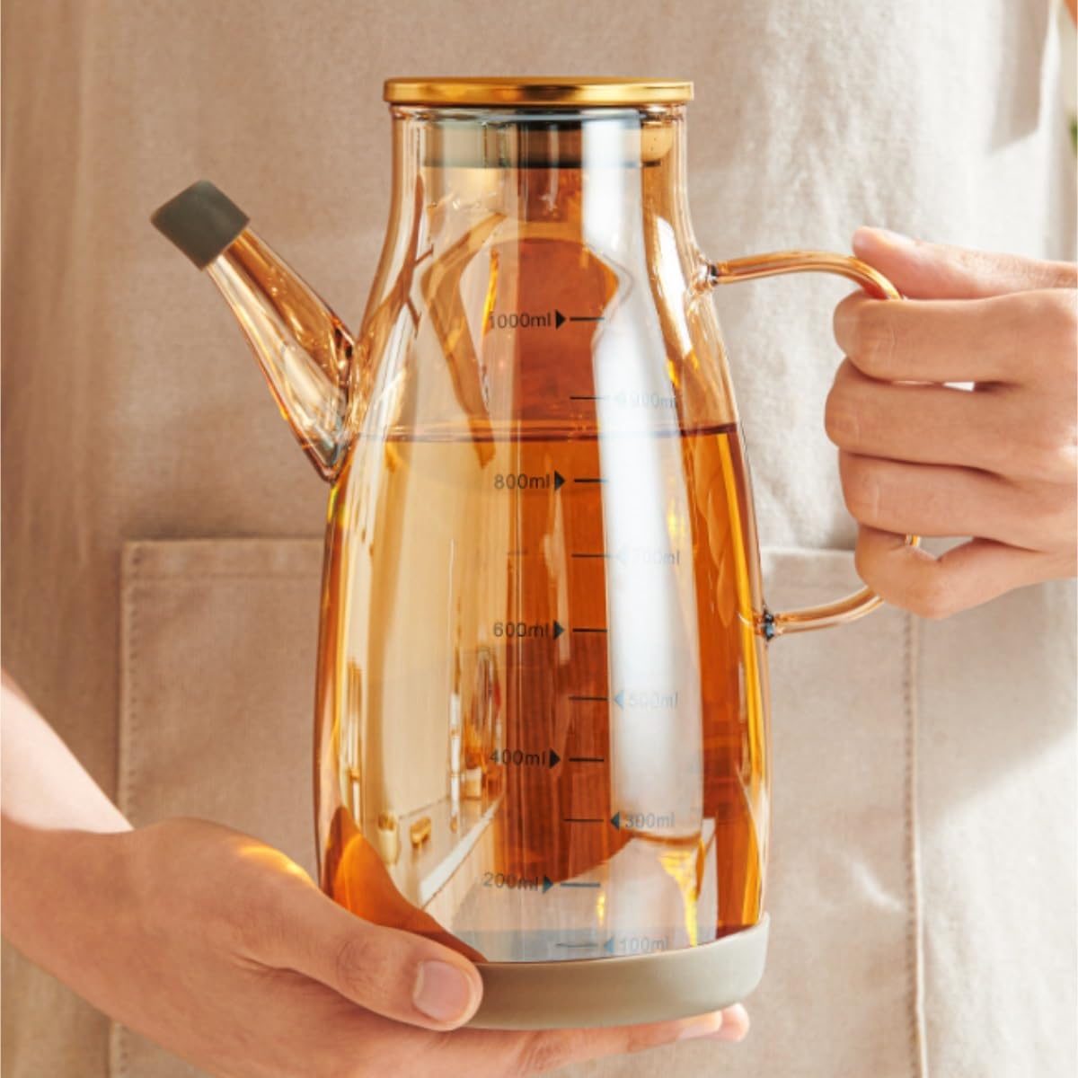 Dispenser per Salsa di Soia Contenitore For Olio In Vetro For Uso Domestico Da Cucina, For Salsa Di Soia, Aceto, Bottiglia For Condimenti, Set Da 2 Pezzi Contenitore Dell'olio