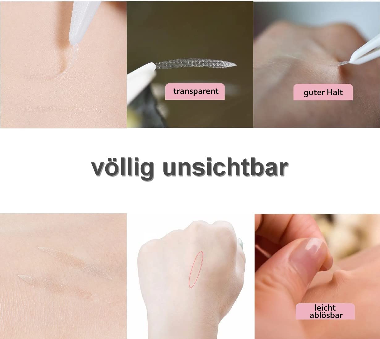 Cintas para Párpados, Pegatinas de Párpados Dobles, Cinta de Párpados, Eyelid Tape, Pegatinas de Doble Párpado, Párpados de Instante Levantar, Double Eyelid Stickers 144 x L