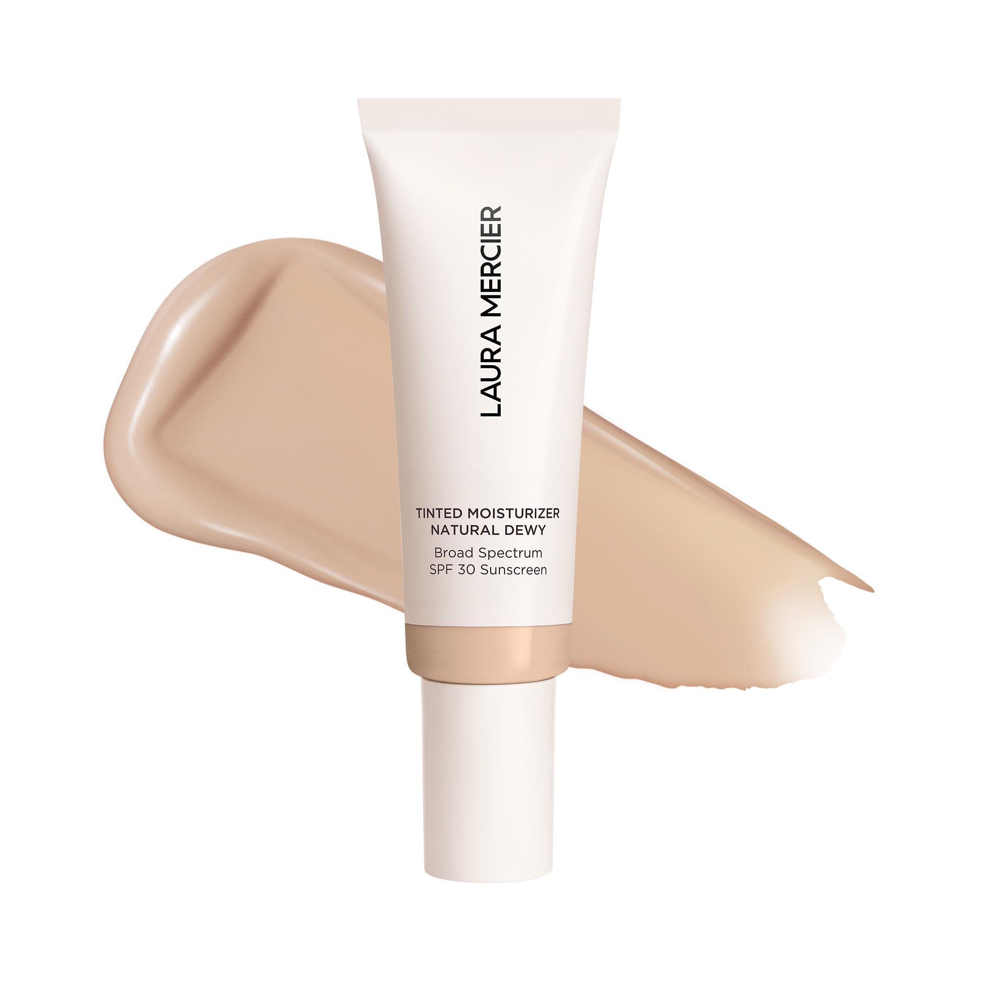 Laura Mercier Tinted Moisturizer Natural Dewy with SPF 30: 24HR+ Hydration, Long Lasting, Sheer to Light, Buildable Coverage, Dewy Finish, Improve Skin Tone and Texture, Skin Tint