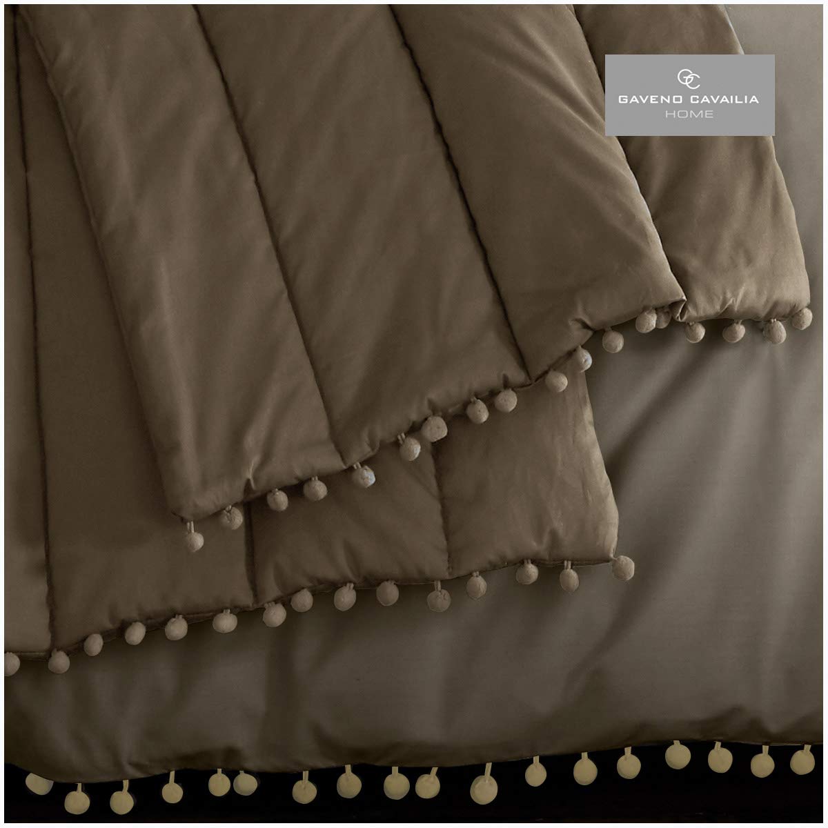 GC GAVENO CAVAILIA Pompom Design King Pom, Luxury Ornamental Round Tuft Bedding, Cotton Blend Bedlinen - Image 3