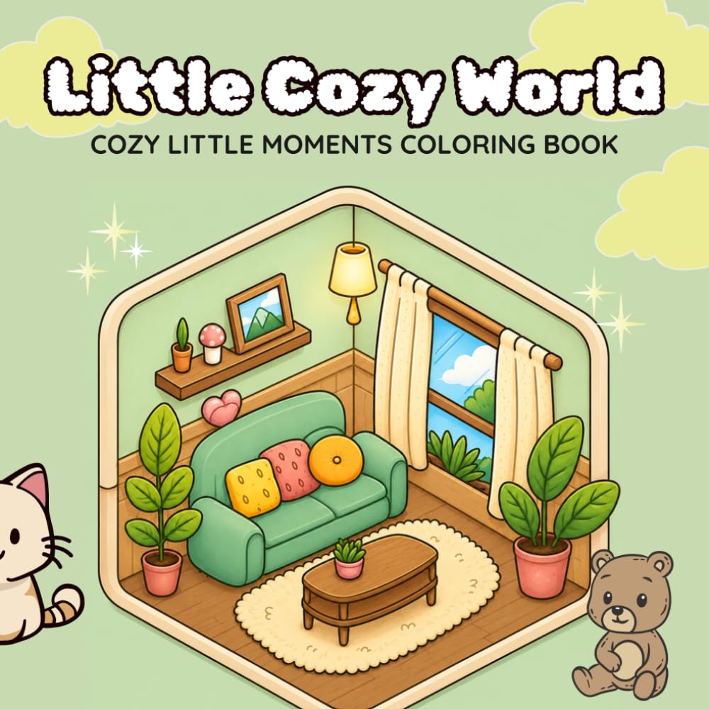 Little Cozy World: Cozy Little Moments Coloring Book