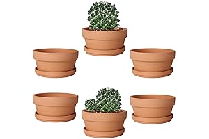 vensovo 5.7 Inch Terracotta Shallow Pots
